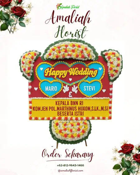 Papan Bunga Pernikahan Durian I
